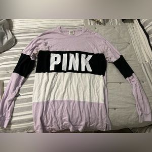 Purple, black, and white PINK tshirt